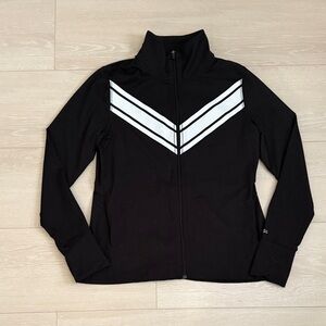 3/$10 DSG Black Full Zip Jacket with White V-Stripe